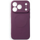 Bordo (Burgundy) dėklas su kameros apsauga Apple iPhone 17 Pro / 18 Pro telefonui "Silicone Mag Cover"
