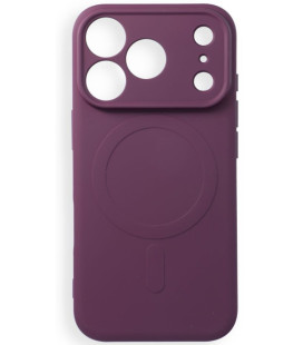 Bordo (Burgundy) dėklas su kameros apsauga Apple iPhone 17 Pro / 18 Pro telefonui "Silicone Mag Cover"