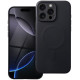 Juodas dėklas su kameros apsauga Apple iPhone 16 Pro Max telefonui "Silicone Mag Cover"