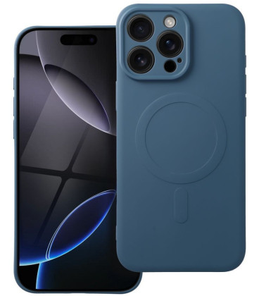 Mėlynas dėklas su kameros apsauga Apple iPhone 16 Pro Max telefonui "Silicone Mag Cover"