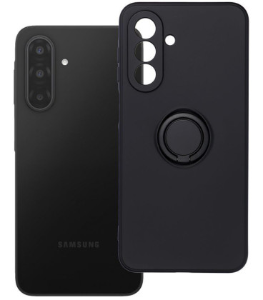 Juodas dėklas Samsung Galaxy A17 / A18 telefonui "Silicone Ring Case"