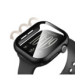 Juodas ir skaidrus dėklai Apple Watch 12 (42 mm) laikrodžiui "Tech-Protect Defense 2-Pack"