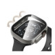 Pilkas (Titanium) ir skaidrus dėklai Apple Watch 1 / 2 / 3 / 4 (49 mm) laikrodžiui "Tech-Protect Defense 2-Pack"