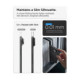 Juodas dėklas Apple iPhone Duo telefonui "Spigen Airskin Aramid Magsafe"