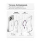 Skaidrus (Burgundy) dėklas Apple iPhone 17 Pro / 18 Pro telefonui "Spigen Ultra Hybrid Magsafe"