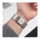 Sidabrinės spalvos apyrankė Apple Watch 8 / 9 / 10 / 11 / 12 / SE / Ultra (44 / 45 / 46 / 49 mm) "Tech-Protect Stainless"