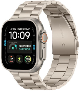 (Starlight) apyrankė Apple Watch 8 / 9 / 10 / 11 / 12 / SE / Ultra (44 / 45 / 46 / 49 mm) laikrodžiui "Tech-Protect Stainless"