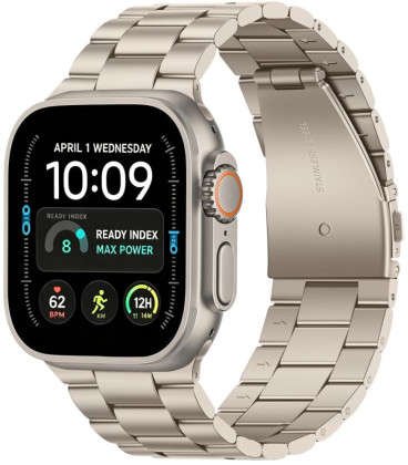 (Starlight) apyrankė Apple Watch 8 / 9 / 10 / 11 / 12 / SE / Ultra (44 / 45 / 46 / 49 mm) laikrodžiui "Tech-Protect Stainless"