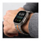 (Titanium / orange) apyrankė Apple Watch 8 / 9 / 10 / 11 / 12 / SE / Ultra (44 / 45 / 46 / 49 mm) "Tech-Protect Stainless"