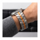 (Titanium / orange) apyrankė Apple Watch 8 / 9 / 10 / 11 / 12 / SE / Ultra (44 / 45 / 46 / 49 mm) "Tech-Protect Stainless"
