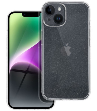 Skaidrus dėklas su blizgučiais Apple iPhone 14 telefonui "Case 2mm Blink"