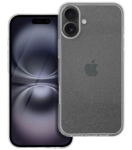 Skaidrus dėklas su blizgučiais Apple iPhone 16 Plus telefonui "Case 2mm Blink"