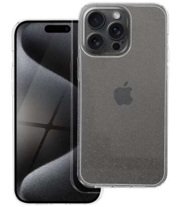 Skaidrus dėklas su blizgučiais Apple iPhone 15 Pro Max telefonui "Case 2mm Blink"