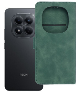 Žalias atverčiamas dėklas Xiaomi Redmi Note 15 Pro 5G telefonui "Tender Book"