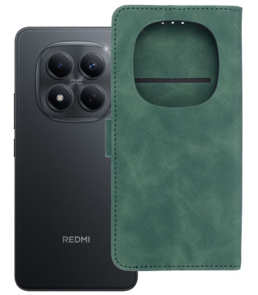 Žalias atverčiamas dėklas Xiaomi Redmi Note 15 Pro 5G telefonui "Tender Book"