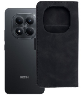 Juodas atverčiamas dėklas Xiaomi Redmi Note 15 Pro 4G telefonui "Tender Book"