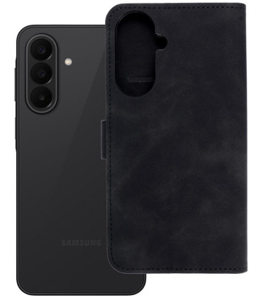 Juodas atverčiamas dėklas Samsung Galaxy A27 telefonui "Tender Book"
