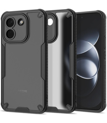 Matinis juodas dėklas Xiaomi Redmi Note 17 Pro Max 5G telefonui "Tech-Protect Rugged Shield"