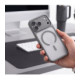 Matinis pilkas (Titanium) dėklas Apple iPhone 17 Pro Max / 18 Pro Max telefonui "Tech-Protect MagPeak Magsafe CC"
