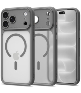 Matinis pilkas (Titanium) dėklas Apple iPhone 17 Pro / 18 Pro telefonui "Tech-Protect MagPeak Magsafe CC"