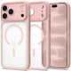 Matinis rožinis dėklas Apple iPhone 17 Pro Max / 18 Pro Max telefonui "Tech-Protect MagPeak Magsafe CC"