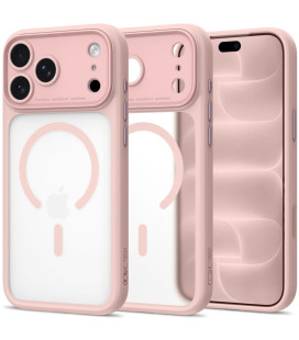 Matinis rožinis dėklas Apple iPhone 17 Pro Max / 18 Pro Max telefonui "Tech-Protect MagPeak Magsafe CC"