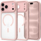 Matinis rožinis dėklas Apple iPhone 17 Pro / 18 Pro telefonui "Tech-Protect MagPeak Magsafe CC"