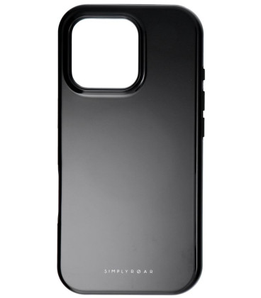 Juodas dėklas Apple iPhone 16 Pro telefonui "Roar case Rainbow Bumper"