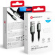 Juodas USB-A - Lightning 2.4A 12W 25cm laidas "Forcell F-Energy C257 Cafule"
