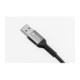 Juodas USB-A - Lightning 2.4A 12W 25cm laidas "Forcell F-Energy C257 Cafule"