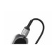 Juodas USB-A - Lightning 2.4A 12W 25cm laidas "Forcell F-Energy C257 Cafule"