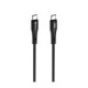 Juodas USB-C - USB-C QC4.0 PD 3A 60W 100cm laidas "Forcell F-Energy C344 Silicone"