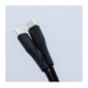 Juodas USB-C - USB-C QC4.0 PD 3A 60W 100cm laidas "Forcell F-Energy C344 Silicone"