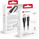 Juodas USB-A - MicroUSB QC3.0 2,4A 18W 100cm laidas "Forcell F-Energy C341 Silicone"