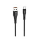 Juodas USB-A - MicroUSB QC3.0 2,4A 18W 100cm laidas "Forcell F-Energy C341 Silicone"