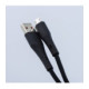Juodas USB-A - MicroUSB QC3.0 2,4A 18W 100cm laidas "Forcell F-Energy C341 Silicone"