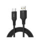 Juodas USB-A - MicroUSB QC3.0 2,4A 18W 100cm laidas "Forcell F-Energy C341 Silicone"