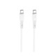 Baltas USB-C - USB-C QC4.0 PD 3A 60W 100cm laidas "Forcell F-Energy C344 Silicone"