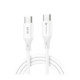 Baltas USB-C - USB-C QC4.0 PD 3A 60W 100cm laidas "Forcell F-Energy C344 Silicone"