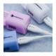 Baltas USB-C - USB-C QC4.0 PD 3A 60W 100cm laidas "Forcell F-Energy C344 Silicone"
