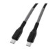 Juodas USB-C - USB-C QC4.0 PD 5A 240W 100cm laidas "Forcell F-Energy CB-05C Carbon"