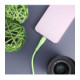 Žalias USB-A - USB-C QC4.0 3A 66W 100cm laidas "Forcell F-Energy C342 Silicone"
