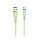 Žalias USB-A - USB-C QC4.0 3A 66W 100cm laidas "Forcell F-Energy C342 Silicone"