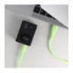 Žalias USB-A - MicroUSB QC3.0 2,4A 18W 100cm laidas "Forcell F-Energy C341 Silicone"