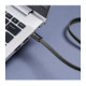 Juodas USB-C - USB-C QC4.0 PD 5A 100W 120cm laidas "Forcell F-Energy CCFN23 Cafule Flat"