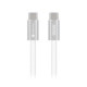 Baltas USB-C - USB-C QC4.0 PD 5A 100W 120cm laidas "Forcell F-Energy ACYH23 Cafule Color"