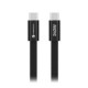 Juodas USB-C - USB-C QC4.0 PD 5A 240W 120cm laidas "Forcell F-Energy CCFN23 Cafule Flat"