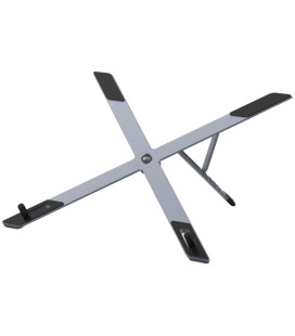 Pilkas sulanstomas stalinis laikiklis - stovas nešiojamam / planšetiniam kompiuteriui "Forcell F-Grip Fold Stand X Pro"