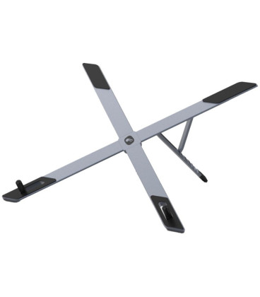 Pilkas sulanstomas stalinis laikiklis - stovas nešiojamam / planšetiniam kompiuteriui "Forcell F-Grip Fold Stand X Pro"