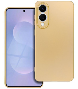 Auksinės spalvos dėklas Samsung Galaxy S25 Edge telefonui "Metallic Case"
